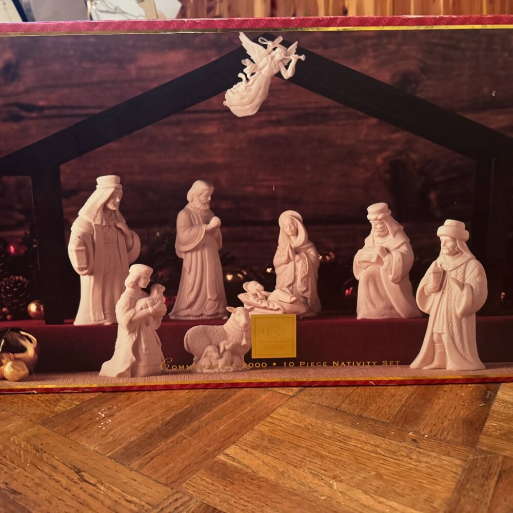 Lenox “Commemorate 2000” Nativity Set – 10 Pieces